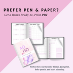All in One ADHD Life Planner Bundle with PLR & MRR Rights