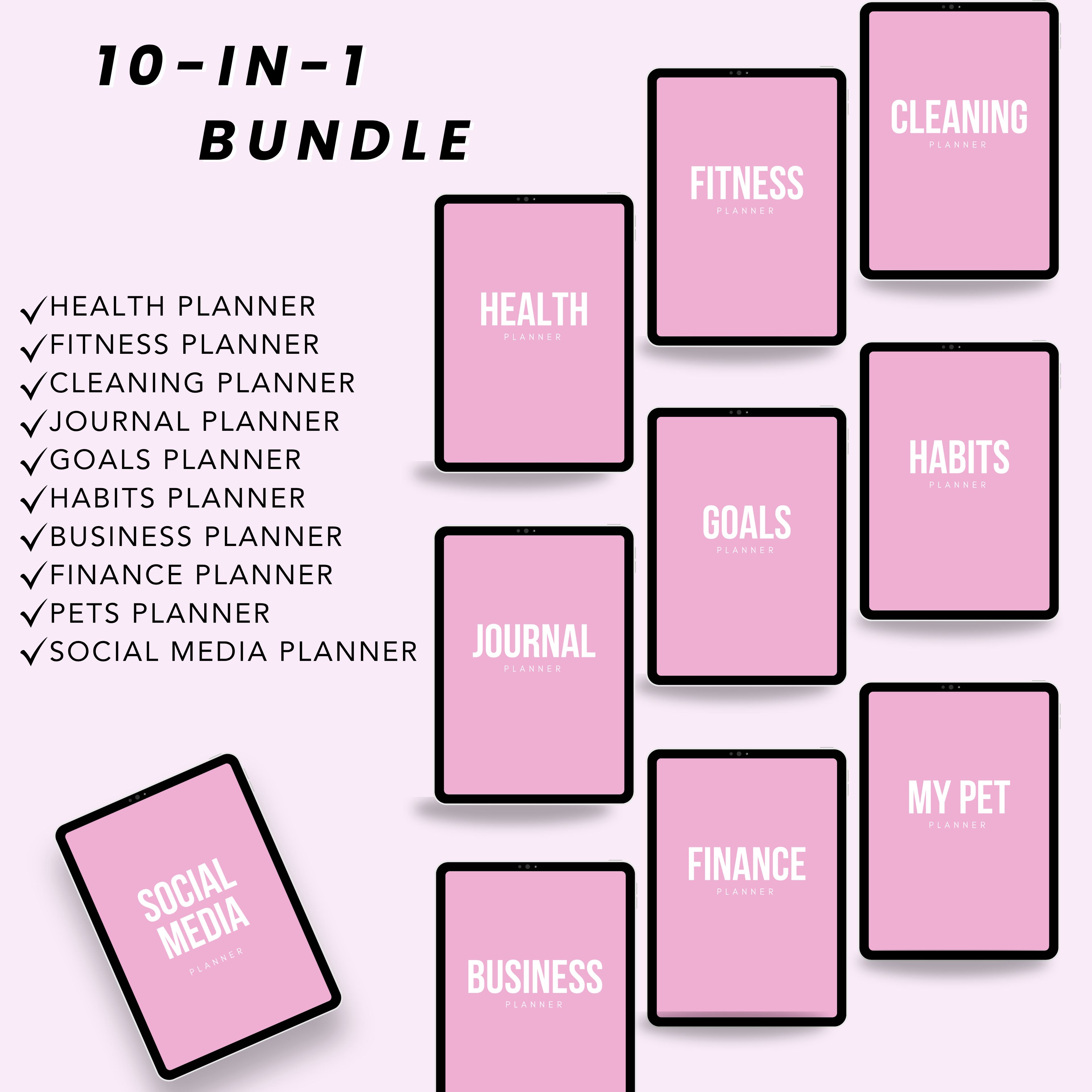 All in One ADHD Life Planner Bundle with PLR & MRR Rights