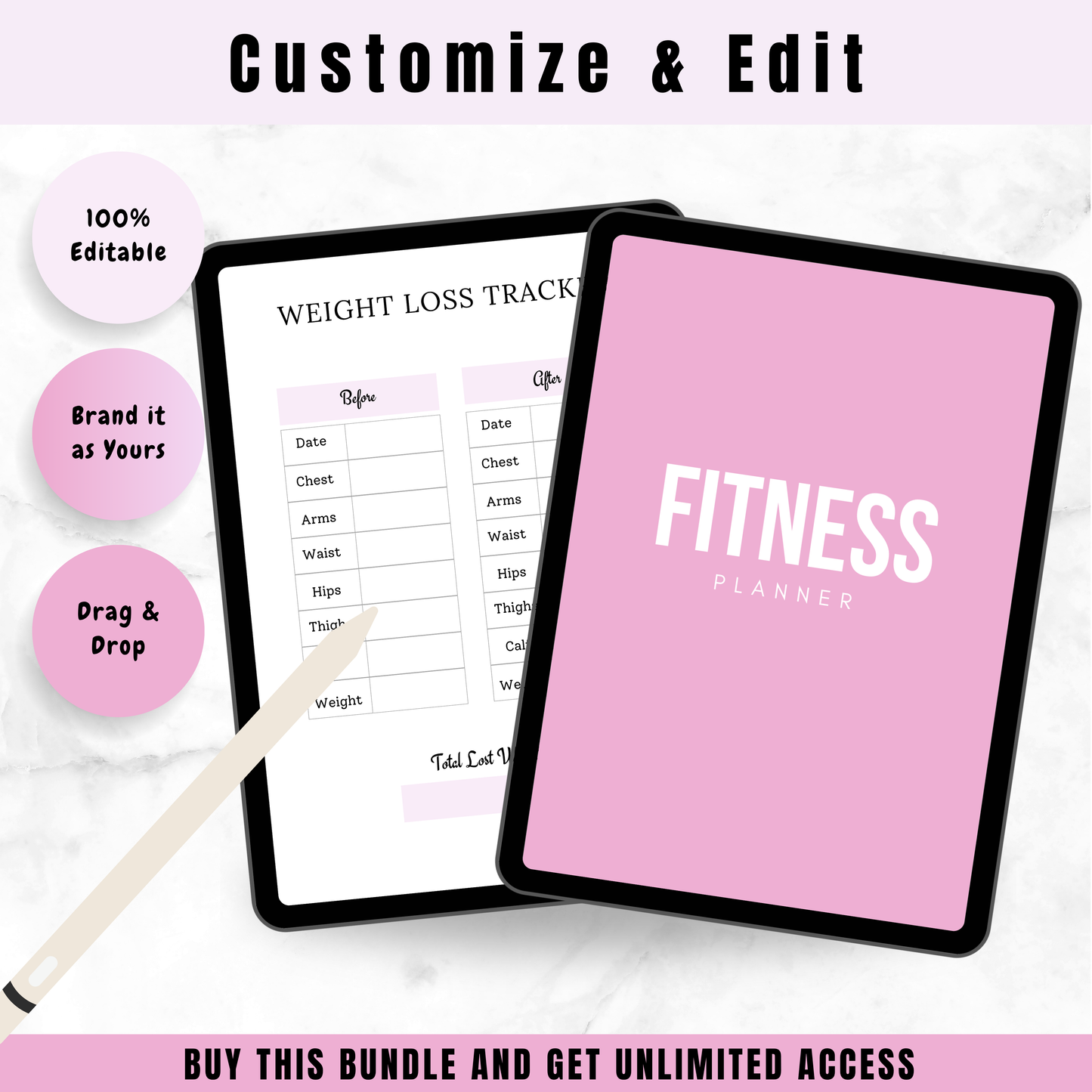 All in One ADHD Life Planner Bundle with PLR & MRR Rights