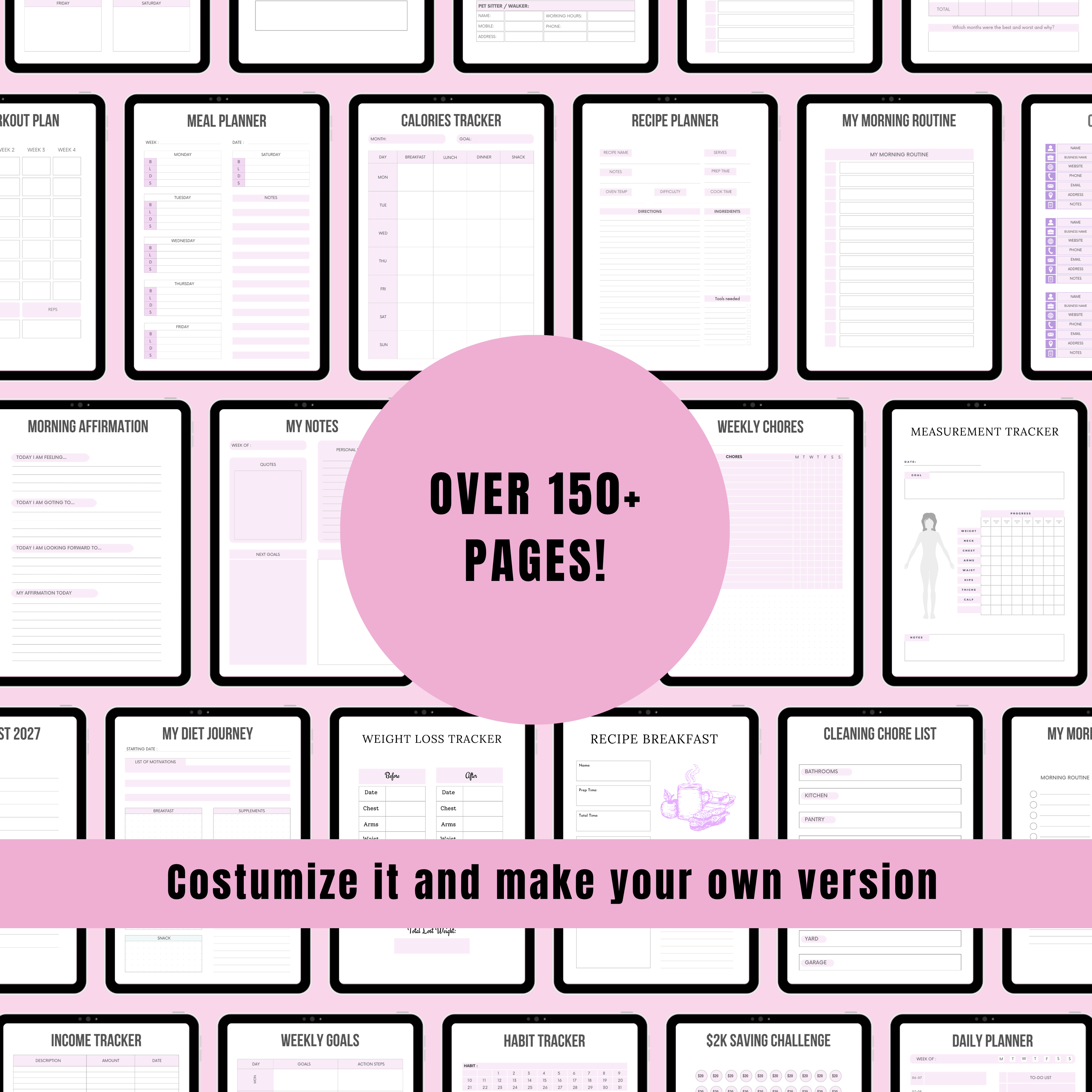 All in One ADHD Life Planner Bundle with PLR & MRR Rights