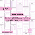 All in One ADHD Life Planner Bundle with PLR & MRR Rights
